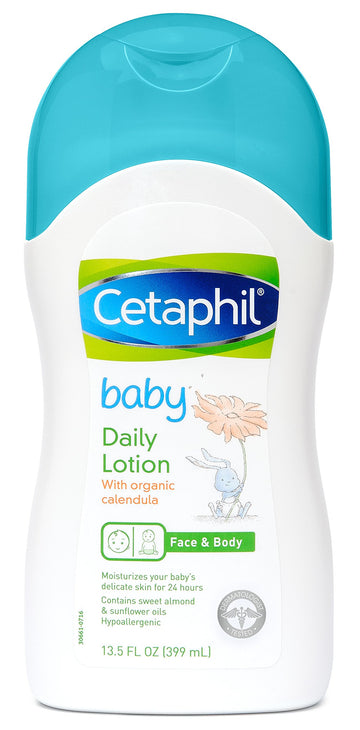 Cetaphil Baby Daily Lotion With Organic Calendula, Sweet Almond Oil And Sunflower Oil, 13.5 Ounce