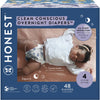 The Honest Company Clean Conscious Overnight Diapers | Plant-Based, Sustainable | Cozy Cloud + Star Signs | Club Box, Size 4 (22