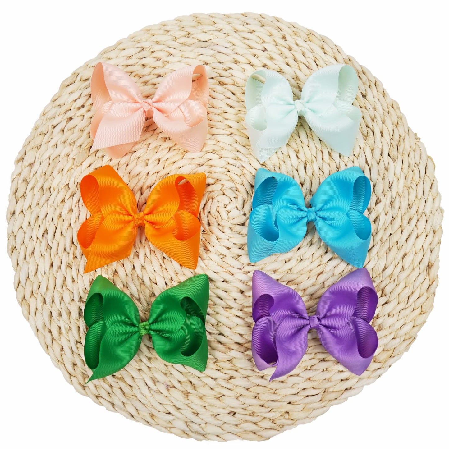 C Llot Big Bows For Girls 40 Pcs Grosgrain Ribbon Boutique 6 Inch Hair Bow Alligator Clips For Girls Teens Toddlers Kids In Pai