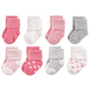 Hudson Baby Unisex Cotton Rich Newborn And Terry Socks, Dots Stripes, 12-24 Months Us