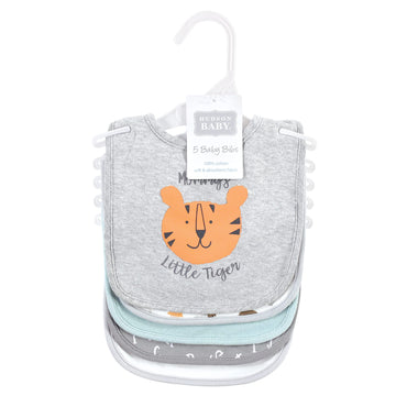 Hudson Baby Unisex Baby Cotton Bibs, Alphabet Animals, One Size