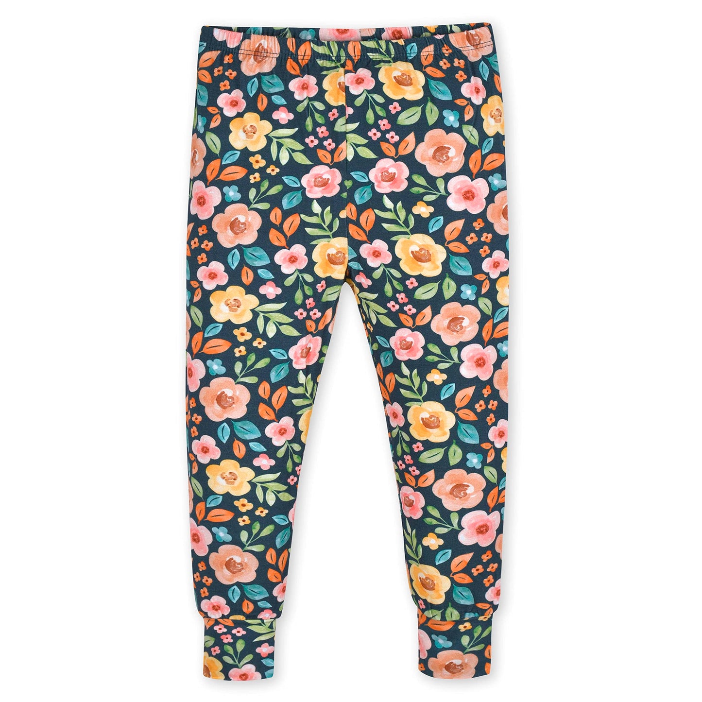 Gerber Unisex Baby Toddler Buttery Soft 2-Piece Snug Fit Pajamas With Viscose Made From Eucalyptus, Midnight Floral, 2T