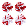 Valentines Korker Hair Bows 3'' Toddler Baby Girls Curly Corker Bow Alligator Clips Red Heart Grosgrain Ribbon Fireworks Flowerb