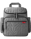 Skip Hop Diaper Bag Backpack: Forma, Multi-Function Baby Travel Bag With Changing Pad & Stroller Attachment, Grey