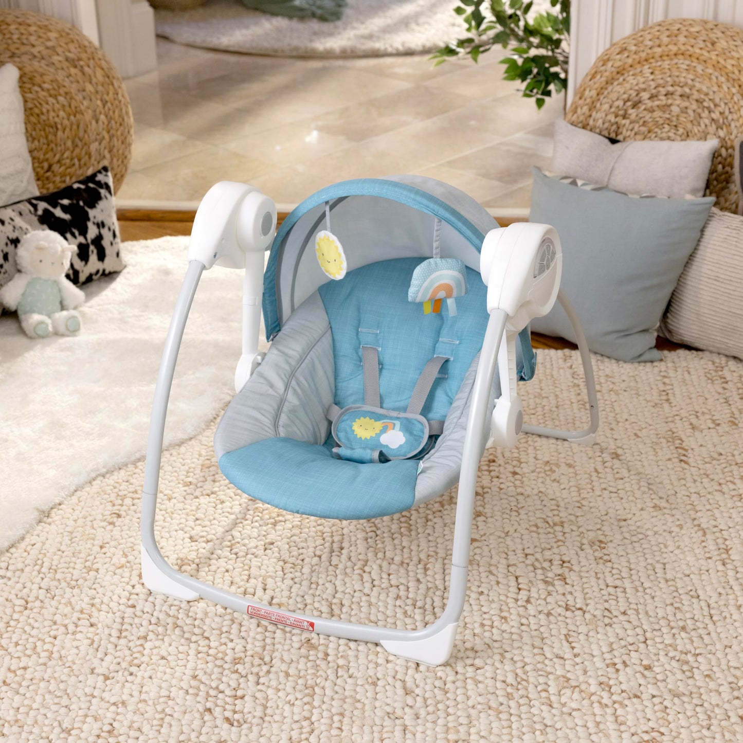 Ingenuity: Ity By Ingenuity Sun Valley Canopy Portable Swing - Canopy, 2 Toys, 2-Position Seat Recline, Unisex, For Ages 0-9 Mon