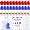 Lunmon 200 Pcs 4th of July Party Favor 50 Pcs Red White Blue Patriotic Rubber Duck 2 Inch Sunglass Independence Day Duck for Bat