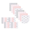 Luvable Friends Unisex Baby Super Soft Bundle Washcloths, Pink Elephant, One Size