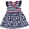 Zutano Blaue Blumen Surplice Dress (Baby) - Navy-3 Months