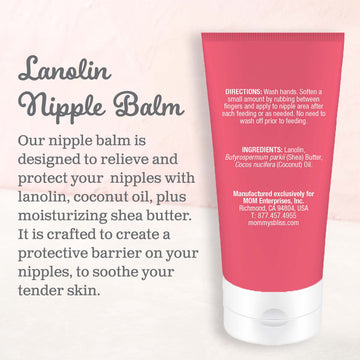 Mommy'S Bliss Lanolin Nipple Balm Breastfeeding Cream With Coconut Oil & Shea Butter, Soothing Cream For Sore, Cracked Nipples,