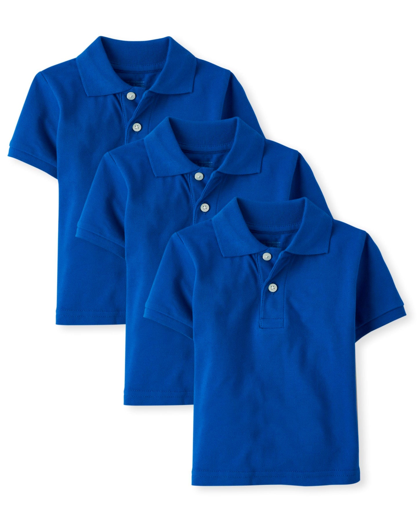 The Children'S Place Baby Boy'S Multipack Short Sleeve Pique Polos, Renew Blue 3-Pack