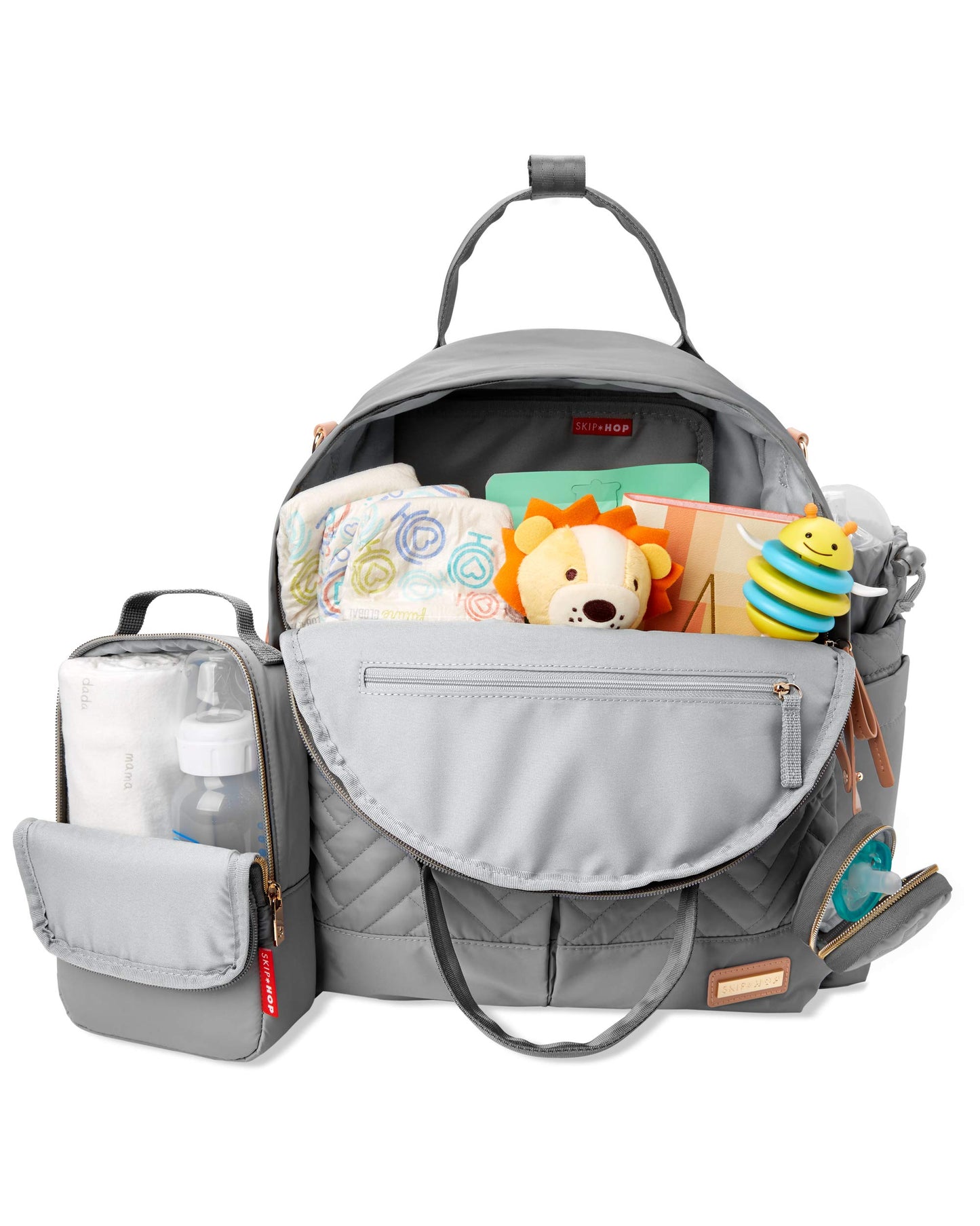 Skip Hop Diaper Bag Backpack: Suite 6-In-1 Diaper Backpack Set, Multi-Function Baby Travel Bag With Changing Pad, Stroller Strap