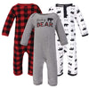 Little Treasure Unisex Baby Cotton Coveralls, Baby Bear, 3-6 Months