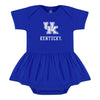 Creative Knitwear College Baby Picot Bodysuit Dress - Kentucky Wildcats Uk + Kentucky Logo - Royal - 18 Months