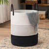 YOUDENOVA Woven Rope Laundry Hamper Basket, 72L Tall Laundry Basket, Baby Nursery Hamper for Blanket Storage in Bedroom-Large-Da