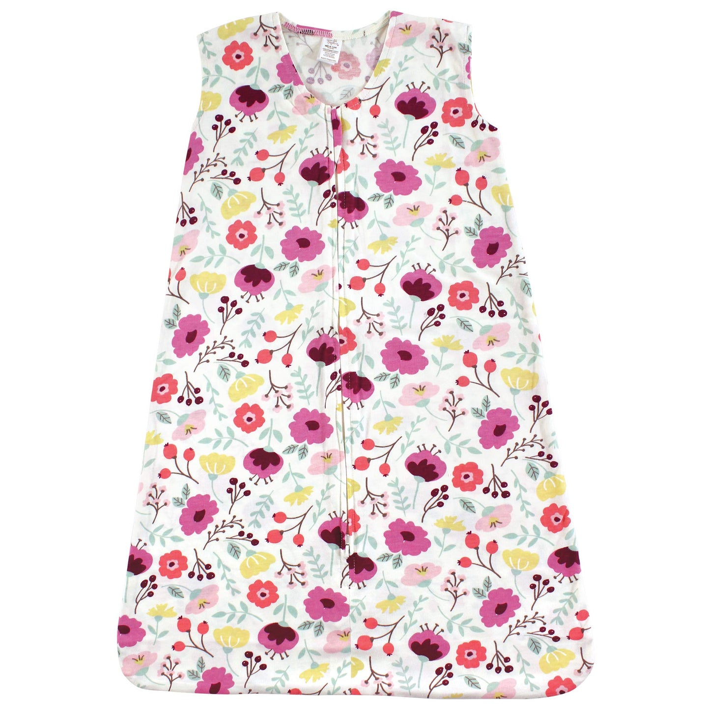 Touched by Nature Unisex Baby Organic Cotton Sleeveless Wearable Sleeping Bag, Sack, Blanket, Botanical, 6-12 Months