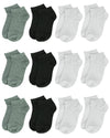 Gelante 12 Pairs Girl Children Toddler Kids Cotton Ankle Socks 503-5 (0-2)