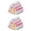 Spasilk Washcloth Wipes Set For Newborn Boys & Girls, Soft Terry Washcloth Set, Pack Of 20, Pink Lines, 20 Pack