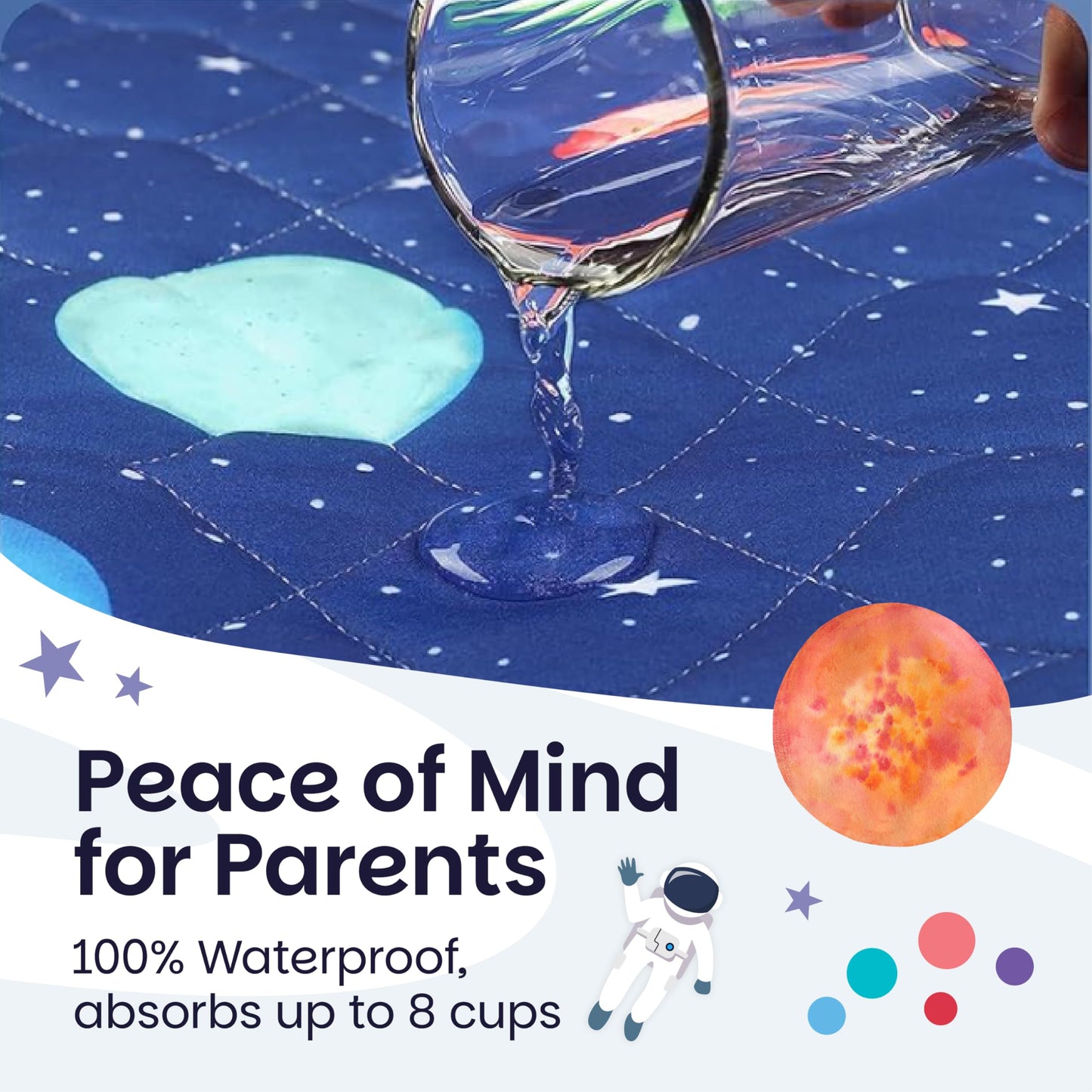 2X Potty Training Waterproof Bed Pad- Night Time Bed Protector Excellent For Toilet Training, Incontinence & Bedwetting, Reusabl