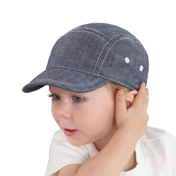 Keepersheep Baby Baseball Cap Infant Sun Hat, Infant Toddler Kids Baseball Cap (6-12 Months - 47Cm(18.5'), Chambray)