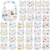 Hicarer 36 Pack Muslin Baby Bibs Bulk Adjustable Newborn Toddler Drool Snap Bibs 8 Layers Cotton Baby Boy Girl (U Shape)