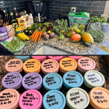 Willdan Glass Baby Food Storage Jars W/Lids (4 Oz, 12 Pack Set) Snack, Puree, Reusable Small Containers, Breast Milk, Fridge Or