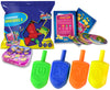 Hanukkah Dreidels - Multi Color Plastic Dreidel - 10 Pack Medium
