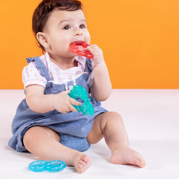 Bright Starts Stay Cool Teethers, Water-Filled & Chillable, BPA Free Teething Toy, Ages 3 Months+, Unisex, 3-Pack