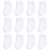 Touched By Nature Baby Boys Organic Cotton Casual Sock, White 12-Pack, 12-24 Months Us