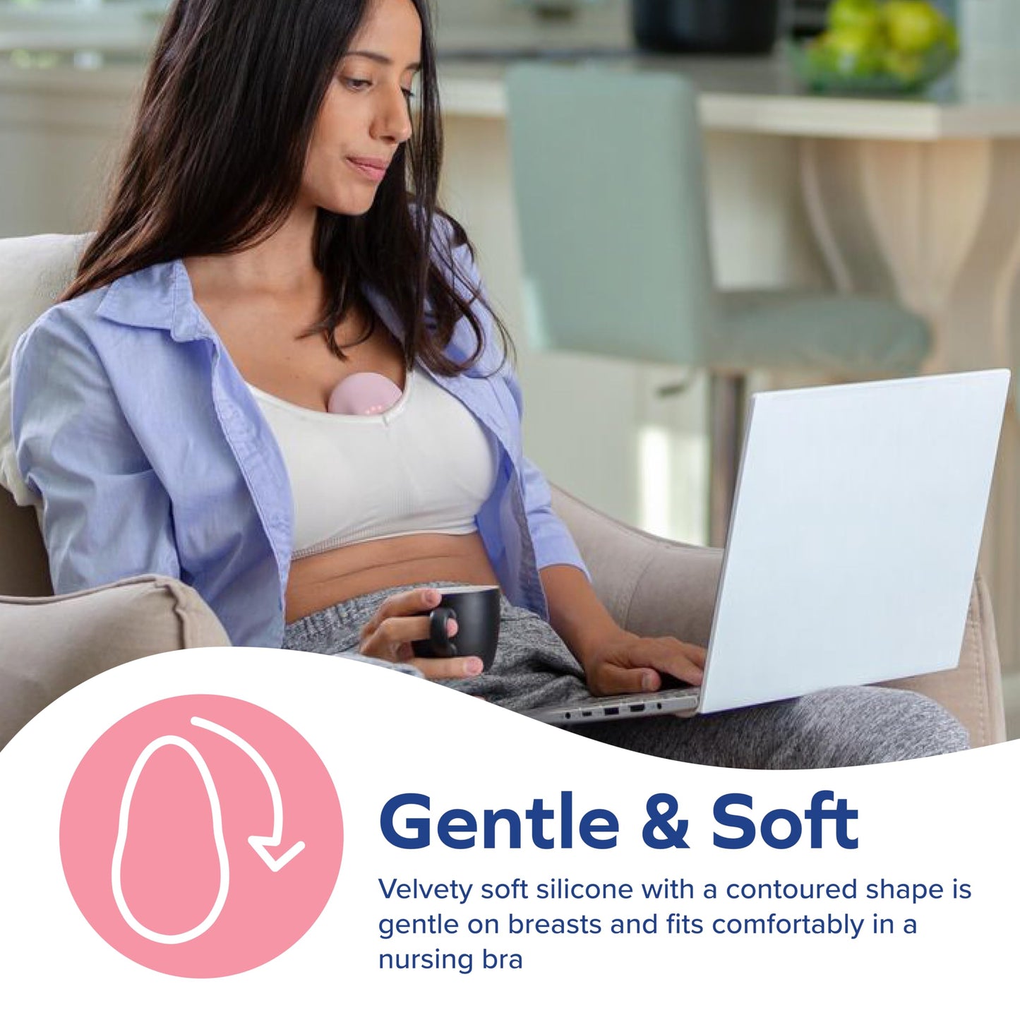 Dr Talbots Mom Breast Warming And Vibrating Lactation Massager, 2 In 1 For Improved Breastfeeding, Milk Flow, Let-Down, Clogged