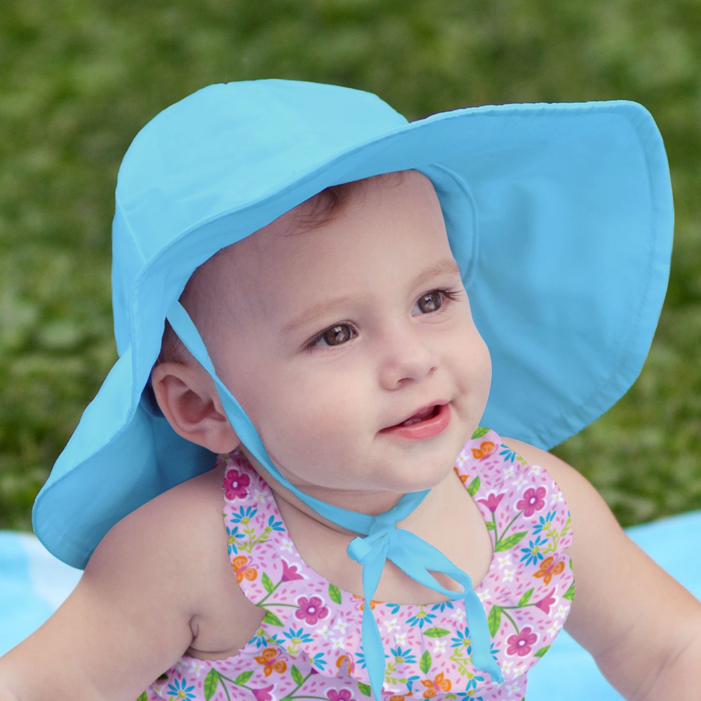 I Play. Toddler Brim Sun Protection Hat, Royal Blue, 2T-4T
