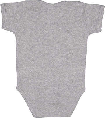 Rabbit Skins Baby Soft Short-Sleeve Bodysuit (4400) Heather, 0-3 Months