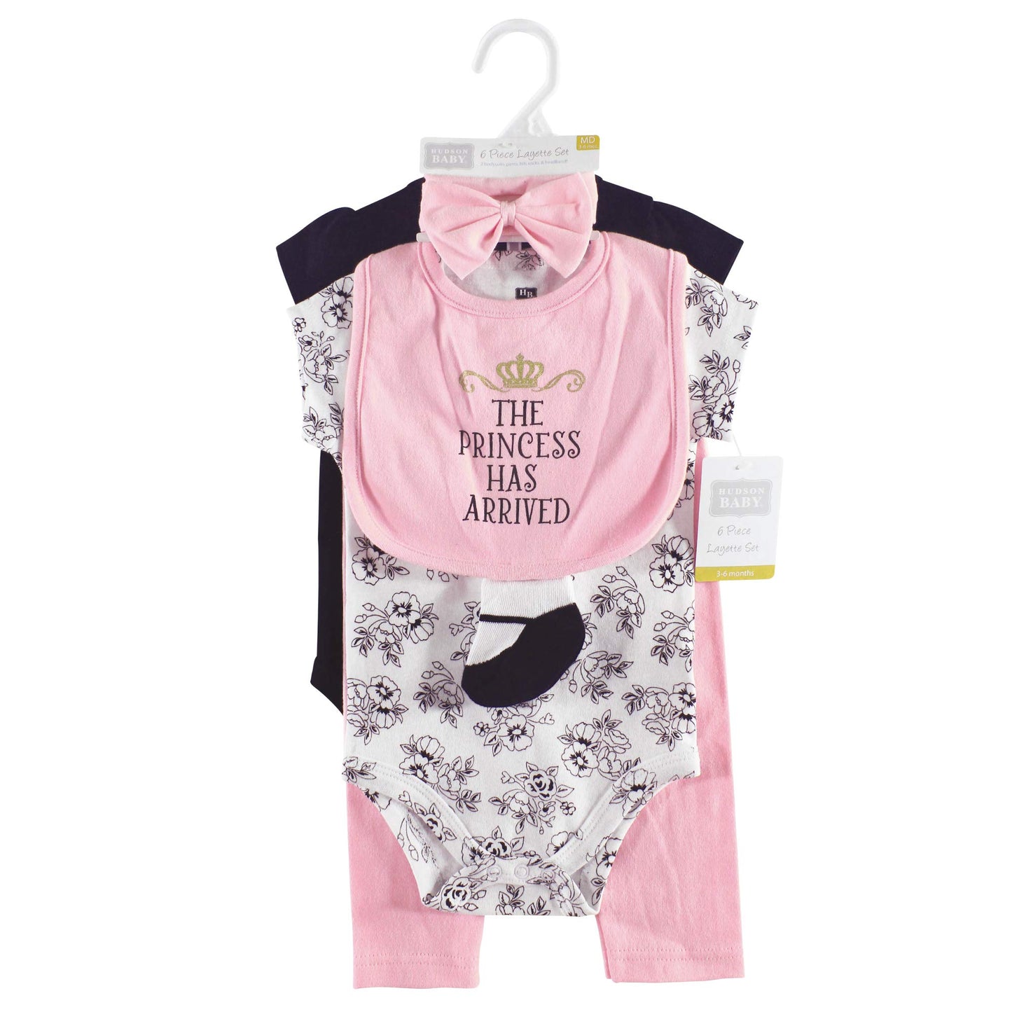 Hudson Baby Baby Girls Cotton Layette Set, Princess, 3-6 Months Us