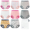 Ez Moms 8 Packs Potty Training Underwear Soft 100% Cotton Absorbent Toddler Training Underwear Girls 3T Kid Confident Underpants