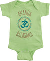 Ann Arbor T-Shirt Co. Ananda Balasana (Happy Baby) | Funny Yoga Pose Mom Dad Parent Infant One Piece-(1Piece, 6M)