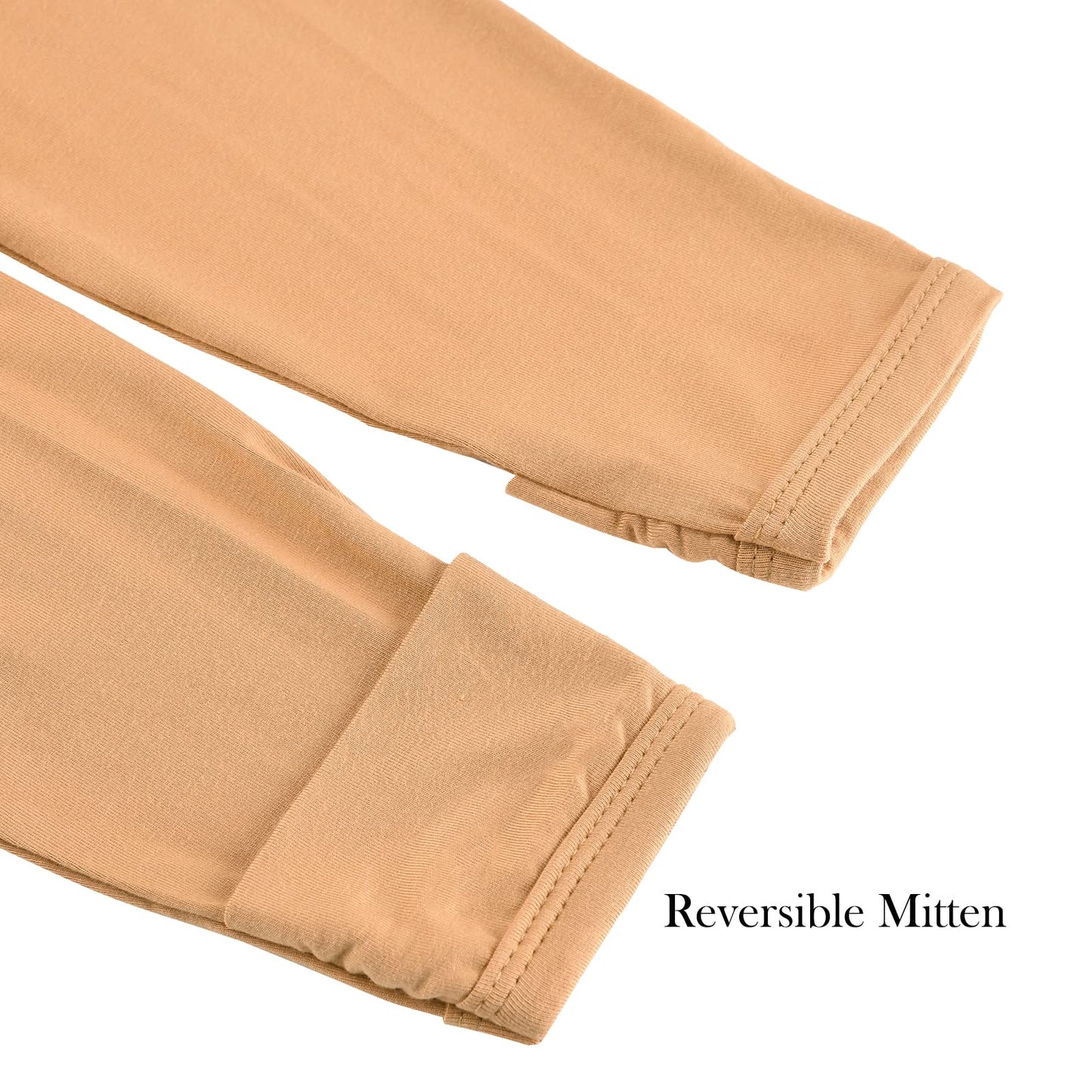 Aablexema Baby Footie Pajamas Zipper - Rayon From Bamboo Infant Footed Pjs With Mittens Sleepwear Jammies(Khaki Yellow,Newborn)