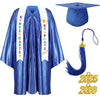 Foaincore 2025 Year Preschool And Kindergarten Graduation Gown Cap Tassel Set With 2025/2025 Charm Printed Stole Grad Gift(Blue,