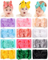 Doboi Baby Girl Headbands, 12Pcs Nylon Headbands With Big Baby Bows, Hair Accessories For Infant Newborn Toddler
