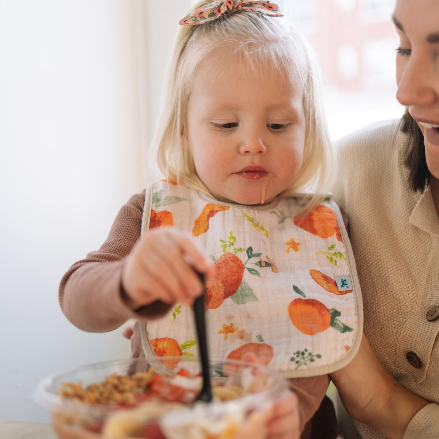 Little Unicorn Premium Classic Bib 3 Pack | Adjustable As Baby Grows | Soft Fabric On Skin | Great For First Time Eaters (Georgi