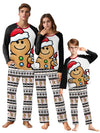 Iffei Matching Family Pajamas Sets Christmas Pj'S Gingerbread Print Top And Bottom Sleepwear Jammies With Pockets Black White 3-