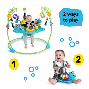 Baby Einstein Ocean Explorers Curiosity Cove 2-in-1 Educational Activity Jumper and Floor Toy, Max weight 25 lbs., Ages 6 Months
