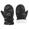 Fynnsure Toddler Mittnes Lined Fleece Snow Gloves For Boys Girls Winter Kids Gloves Baby Mittens Black 4-6 Years