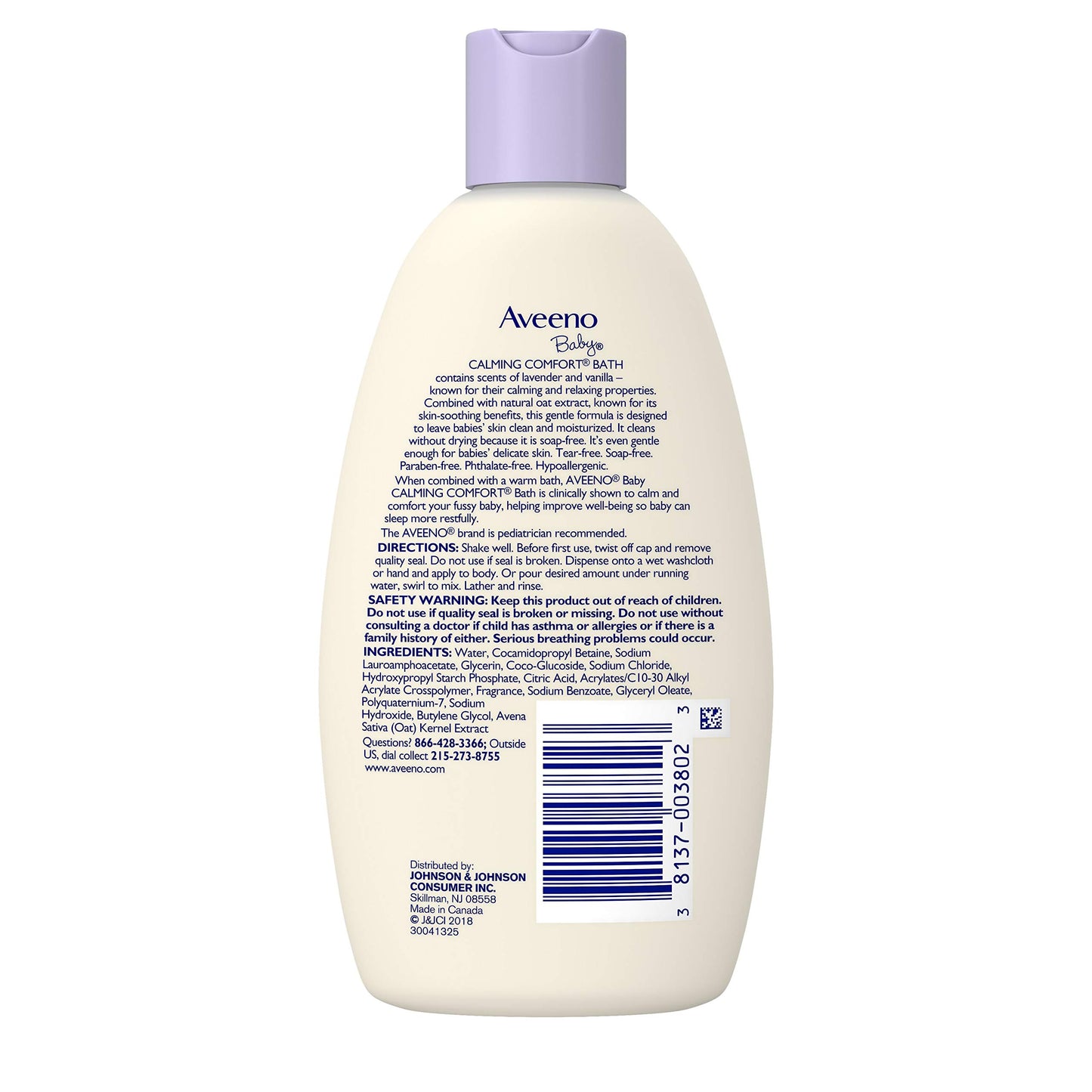 Aveeno Baby Calming Comfort Bath Lavender And Vanilla -- 8 Fl Oz