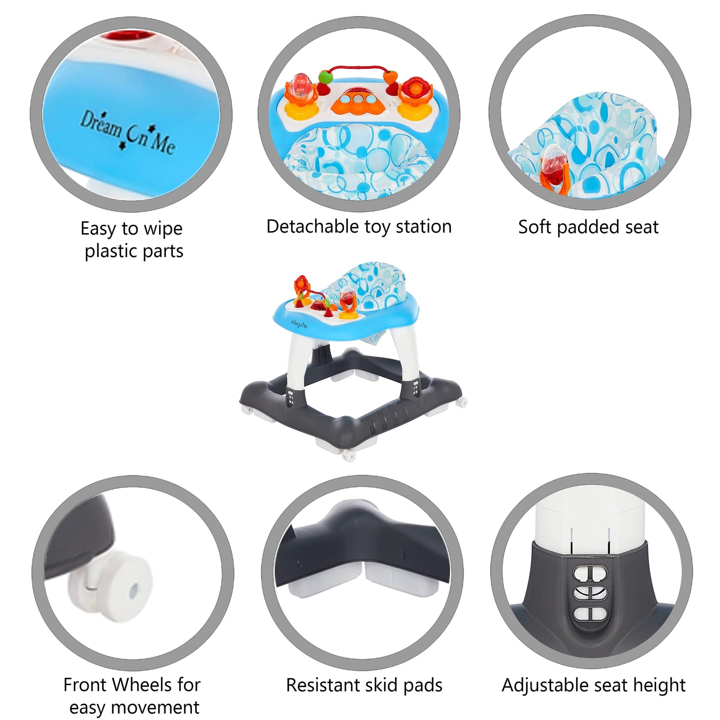 Dream On Me, Explorer Baby Walker, Blue