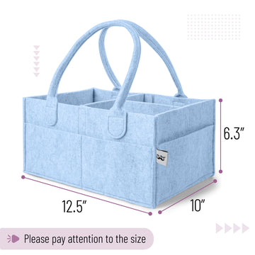 Mr. Pen- Baby Diaper Caddy Organizer, Sky Bliss, Baby Caddy Organizer With Handle, Compact Size, Collapsible & Portable