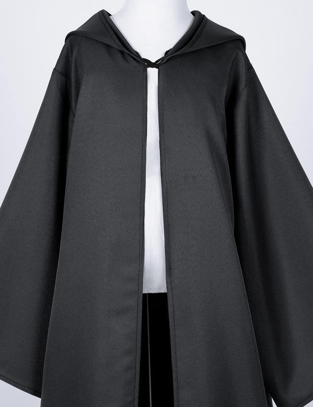 Togrop Knight Costume For Kids Robe Hooded Boys Cloak Cosplay Black 12-14 Years
