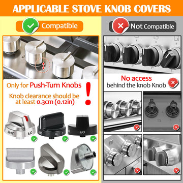 Ytdsup Stove Knob Covers For Child Safety (6 Pack), Stove Knob Safety Covers, Childproof Oven Lock Knob Covers With Adhesive, Pr
