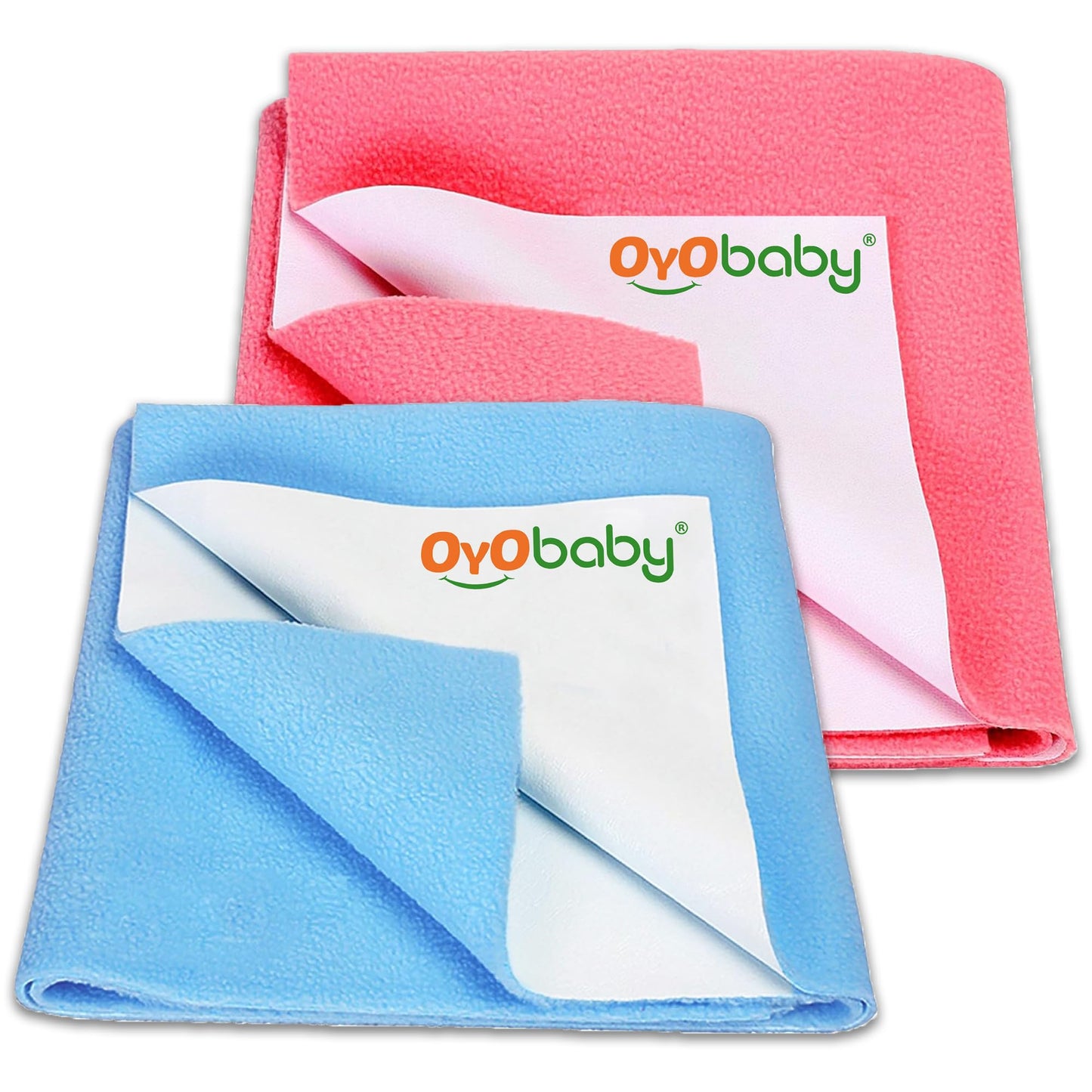 Oyo Baby Small Waterproof Dry Sheets 7050 Cm | Pack Of 2 QuickDry Mattress Protectors | Soft, Breathable Fabric For Newborns To