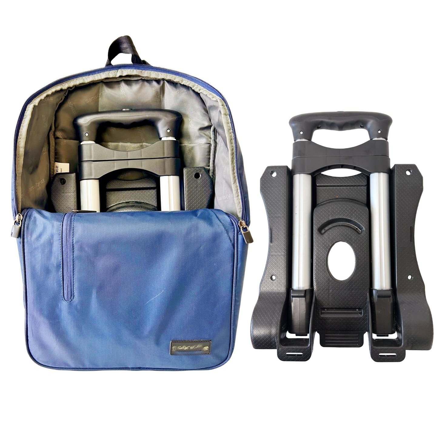 Car Seat Travel Cart - Dolly Roller Cart Wheels Airport Travel Folding Carrier Strap Backpack Trolley Airplane Foldable Luggage