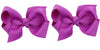 Zoonai 3 Inch Baby Girl Hair Bows Boutique Hair Clip Teens Toddlers Hairpin Headwear - Set Of 2 (Purple)