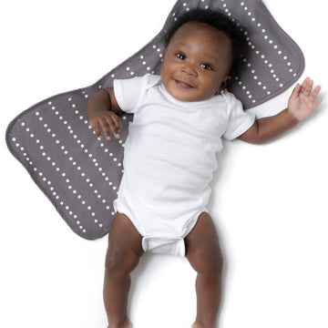 Gerber Baby Unisex Burp Cloths 5-Pack, Tan Grey, Size 10.5' X 21'